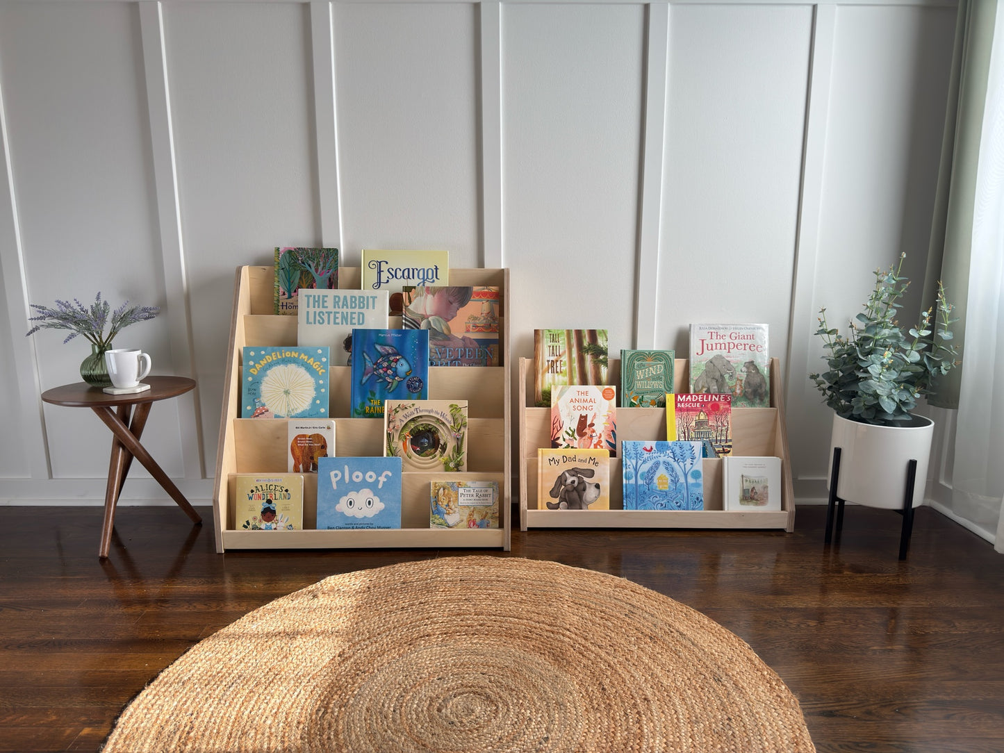 Small Montessori Bookshelf (Front Facing) | Wooden Kids Reading Corner Furniture