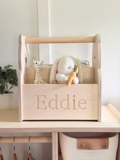 Personalized Book and Toy Caddy Box