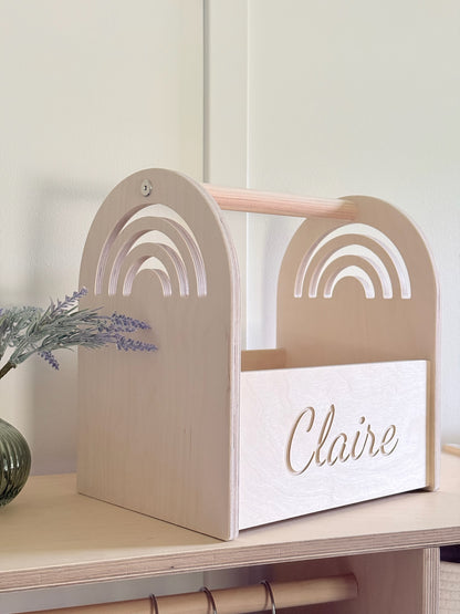 Personalized Book and Toy Caddy Box